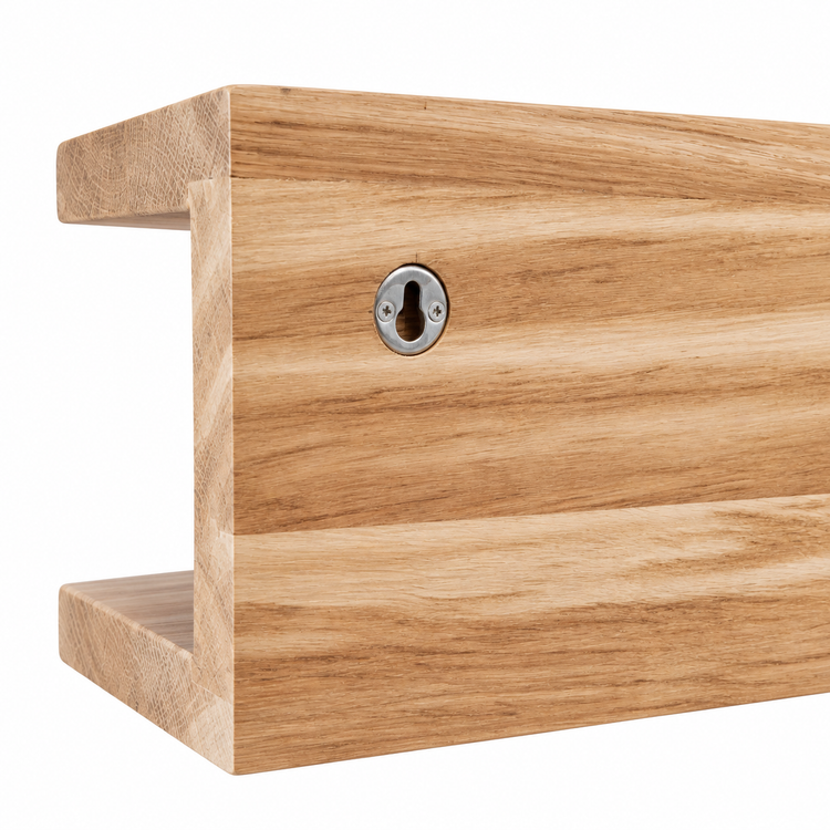Solid Oak Floating Bedside Shelf