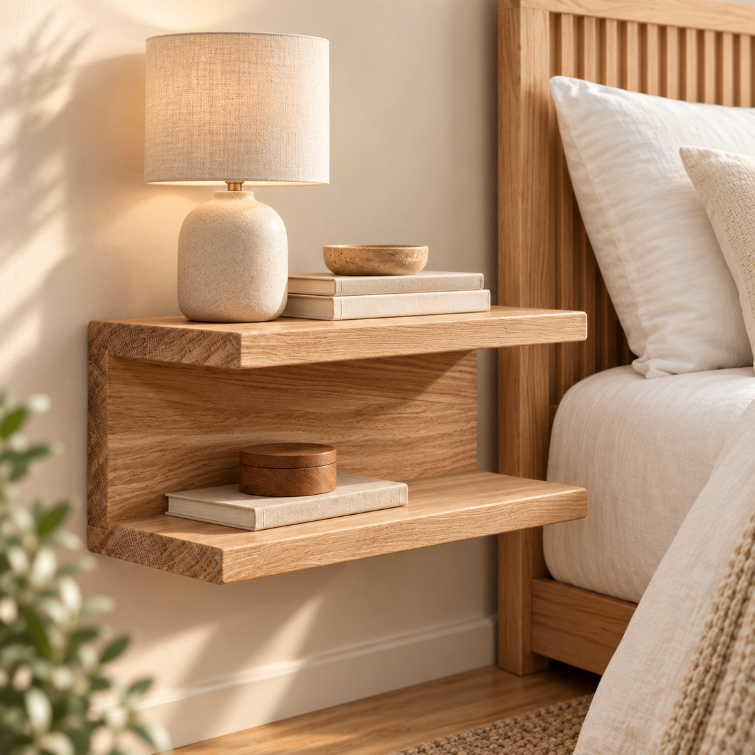 
                      
                        Solid Oak Floating Bedside Shelf
                      
                    