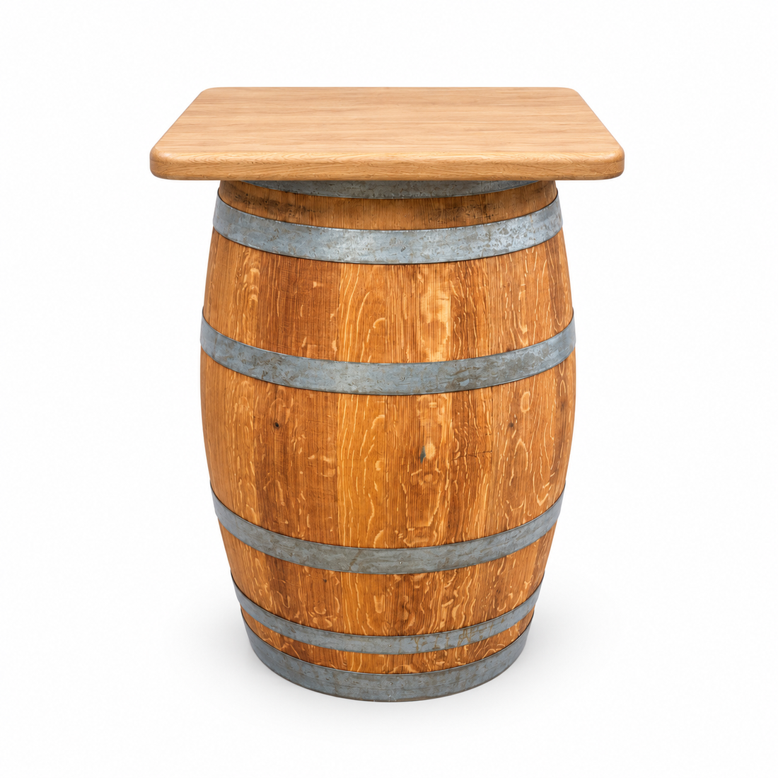 
                      
                        Round Wine Barrel Table with Handmade Barrel Stools
                      
                    