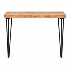 Solid Oak Hairpin Console Table – Handmade Oak Hallway Table