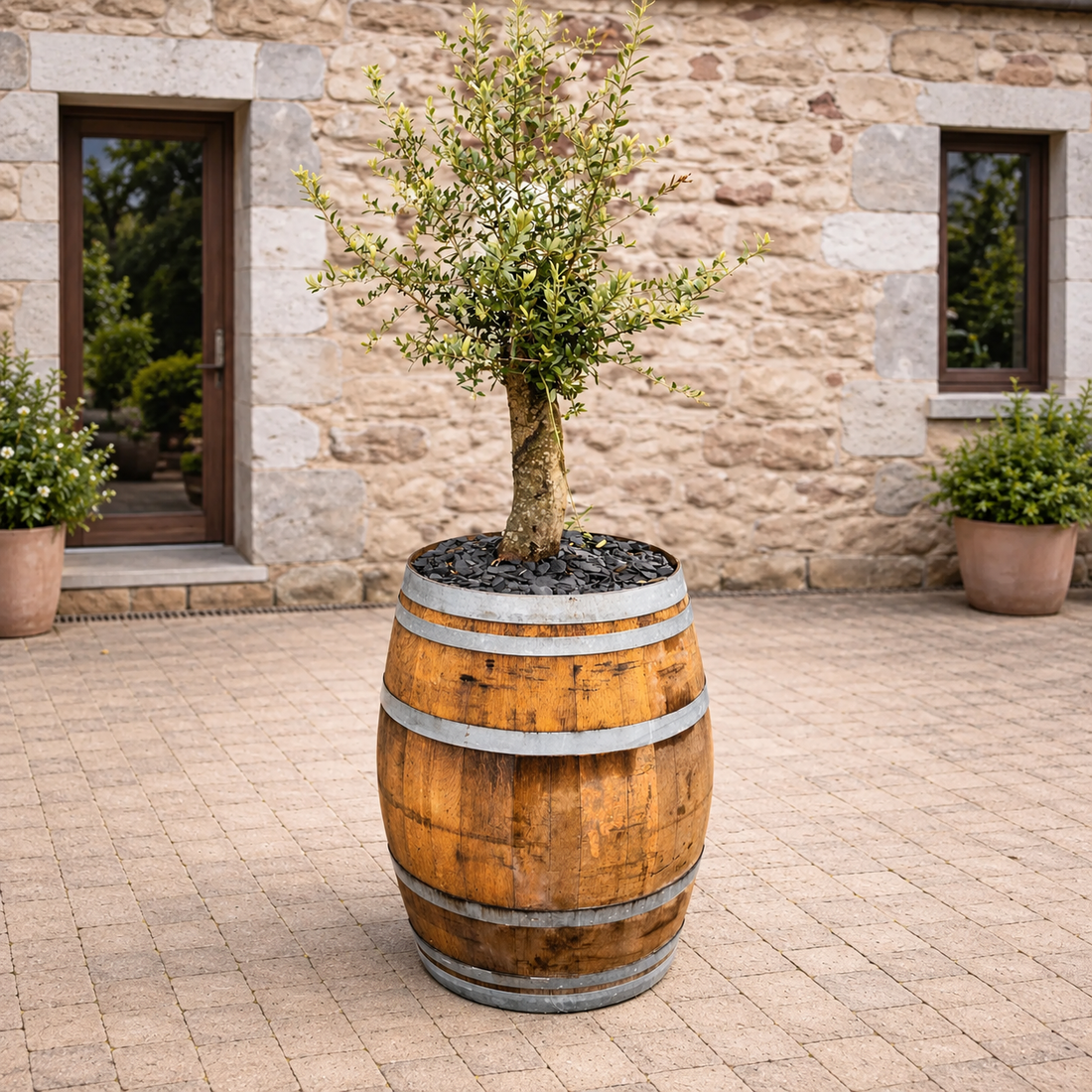 
                      
                        Genuine French Oak Wine Barrel Planters
                      
                    