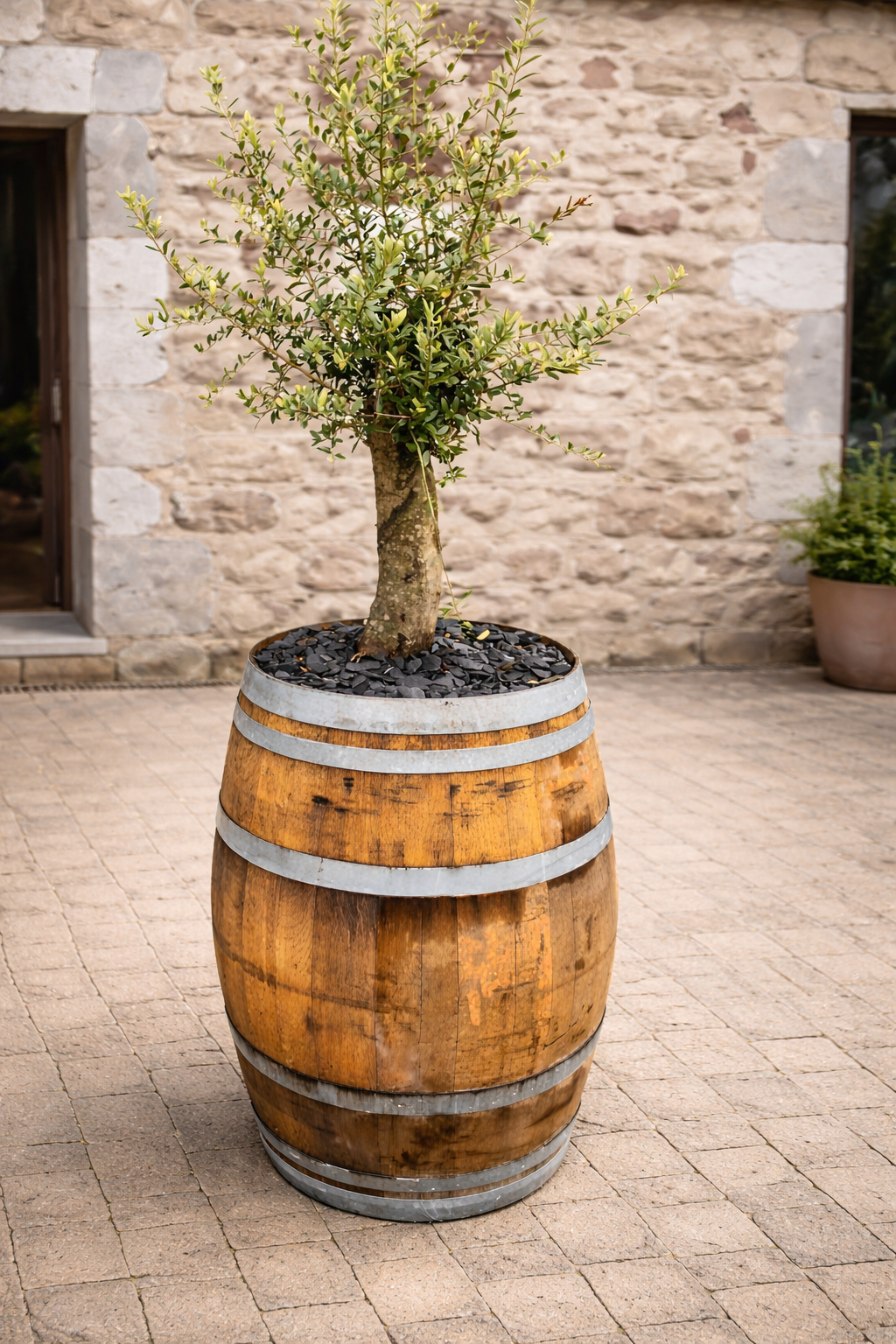 
                      
                        Genuine French Oak Wine Barrel Planters
                      
                    
