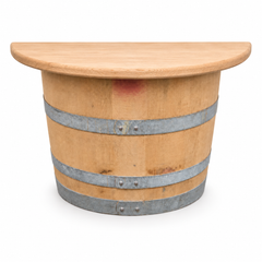 Half Wine Barrel Wall Table