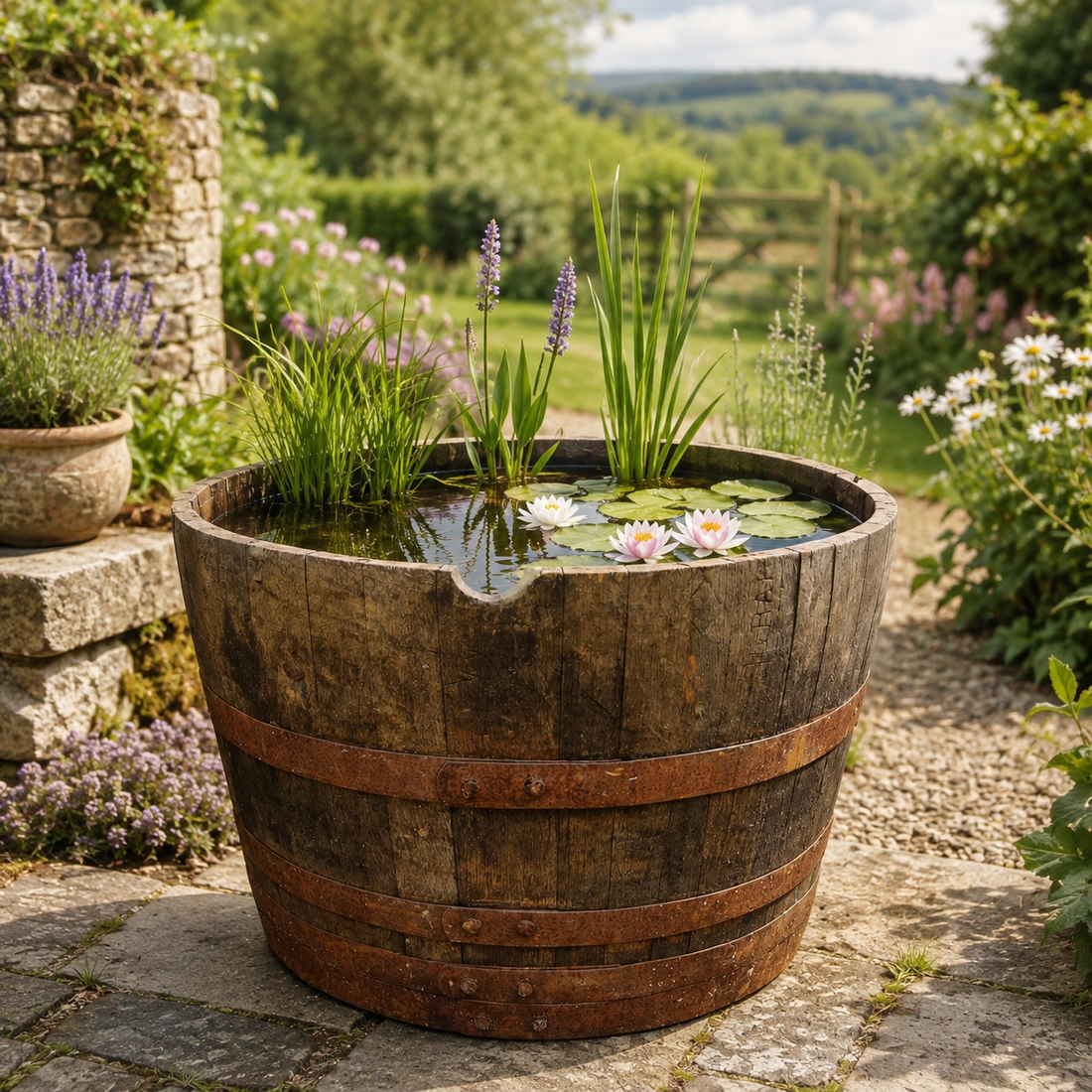 
                      
                        Watertight Oak Barrel Pond & Water Garden Feature
                      
                    