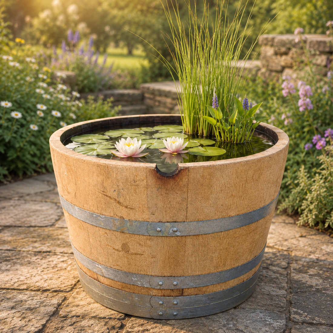
                      
                        Watertight Oak Barrel Pond & Water Garden Feature
                      
                    