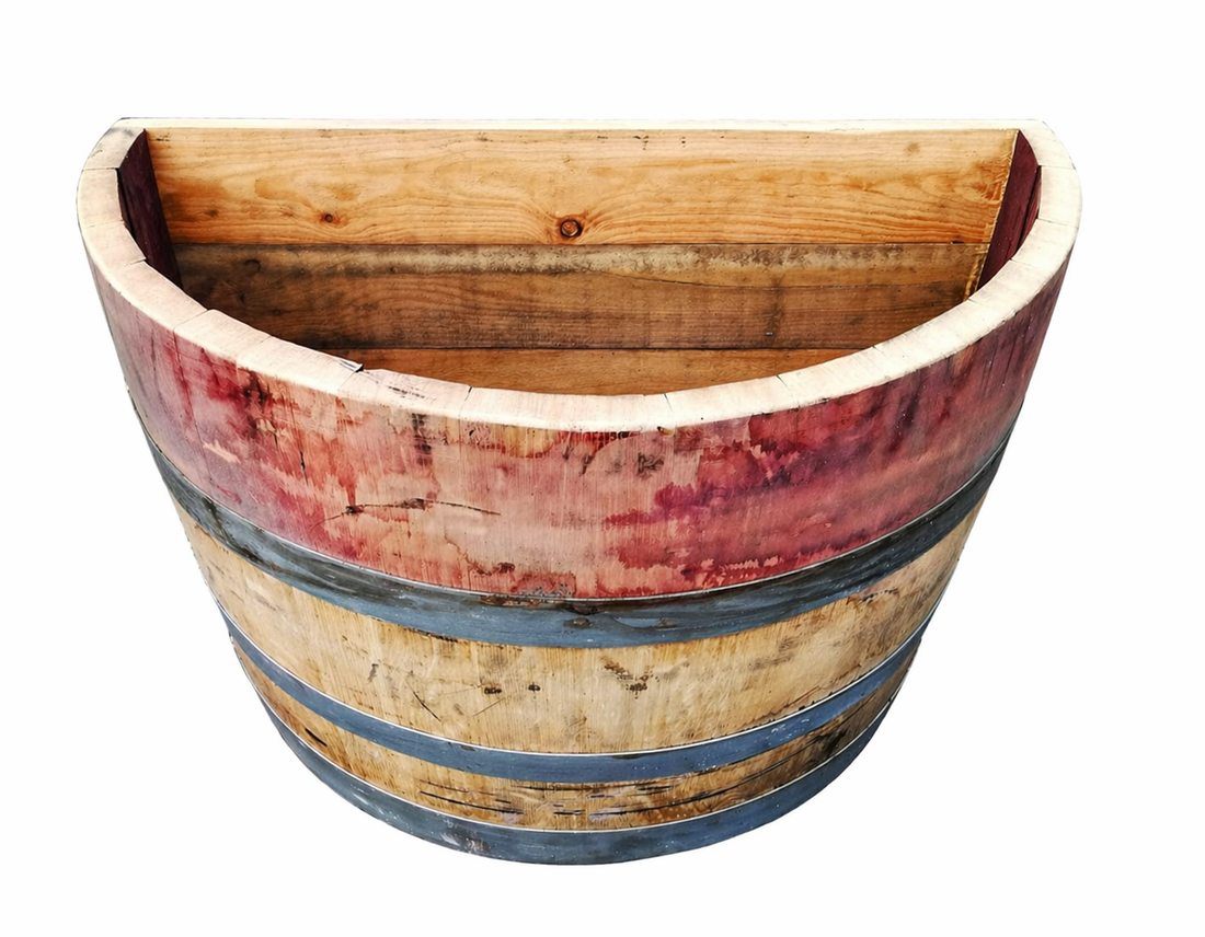 
                      
                        Quarter Flat Back Oak Wine Barrel Planter
                      
                    