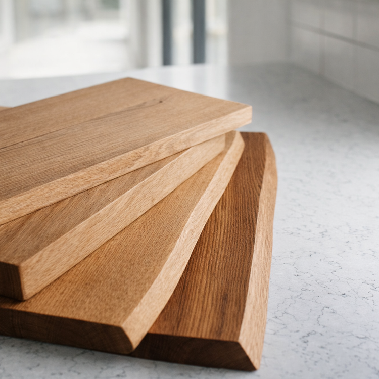 Solid Oak Chopping Board – James Martin Style Butchers Block (Custom Size, Square or Live Waney Edge)