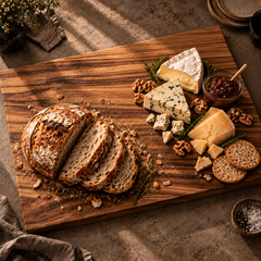 Dark Solid Oak Chopping Board – James Martin Style Butchers Block (Custom Size, Square or Live Edge)