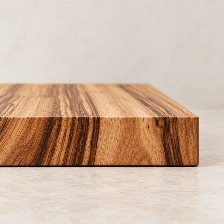 Dark Solid Oak Chopping Board – James Martin Style Butchers Block (Custom Size, Square or Live Edge)