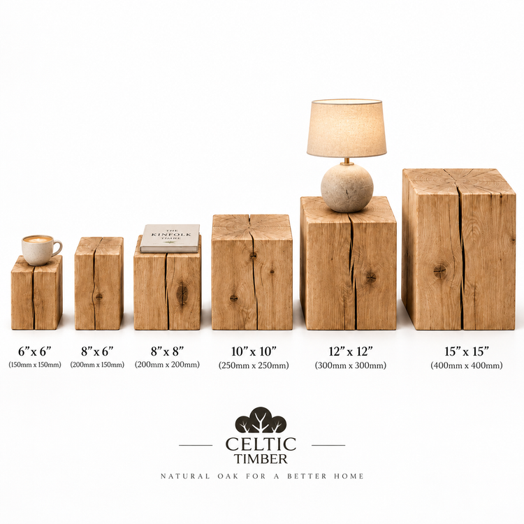 Solid Oak Lamp Stand, Side Table & Display Pedestal
