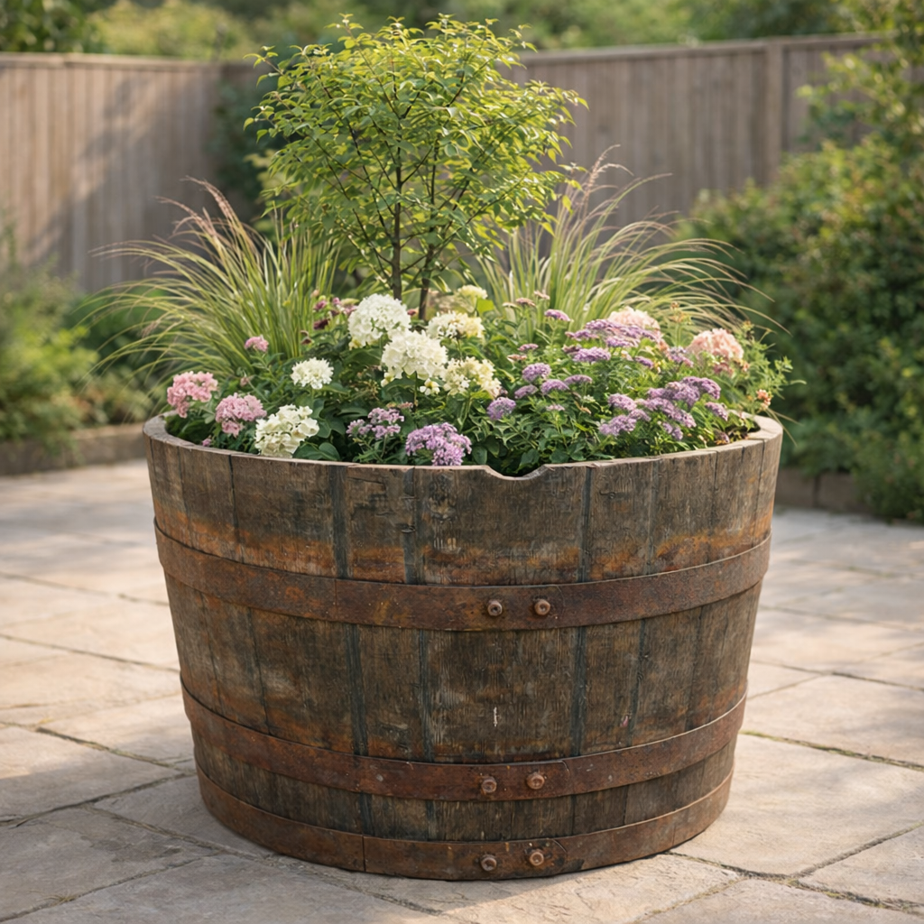 
                      
                        Genuine Scotch Oak Whisky Half Barrel Planters
                      
                    