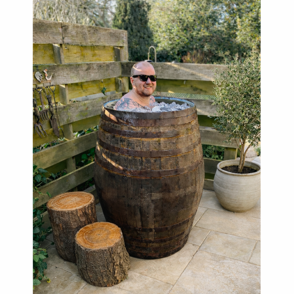 Authentic Oak Barrel Ice Baths – Real Wine & Whisky Barrels for Cold Water Plunge Therapy