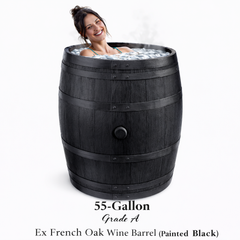 Authentic Oak Barrel Ice Baths – Real Wine & Whisky Barrels for Cold Water Plunge Therapy