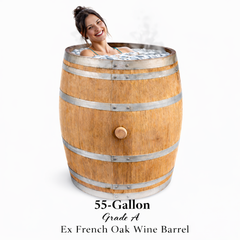 Authentic Oak Barrel Ice Baths – Real Wine & Whisky Barrels for Cold Water Plunge Therapy