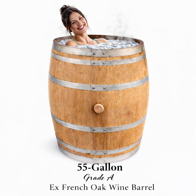 Authentic Oak Barrel Ice Baths – Real Wine & Whisky Barrels for Cold Water Plunge Therapy