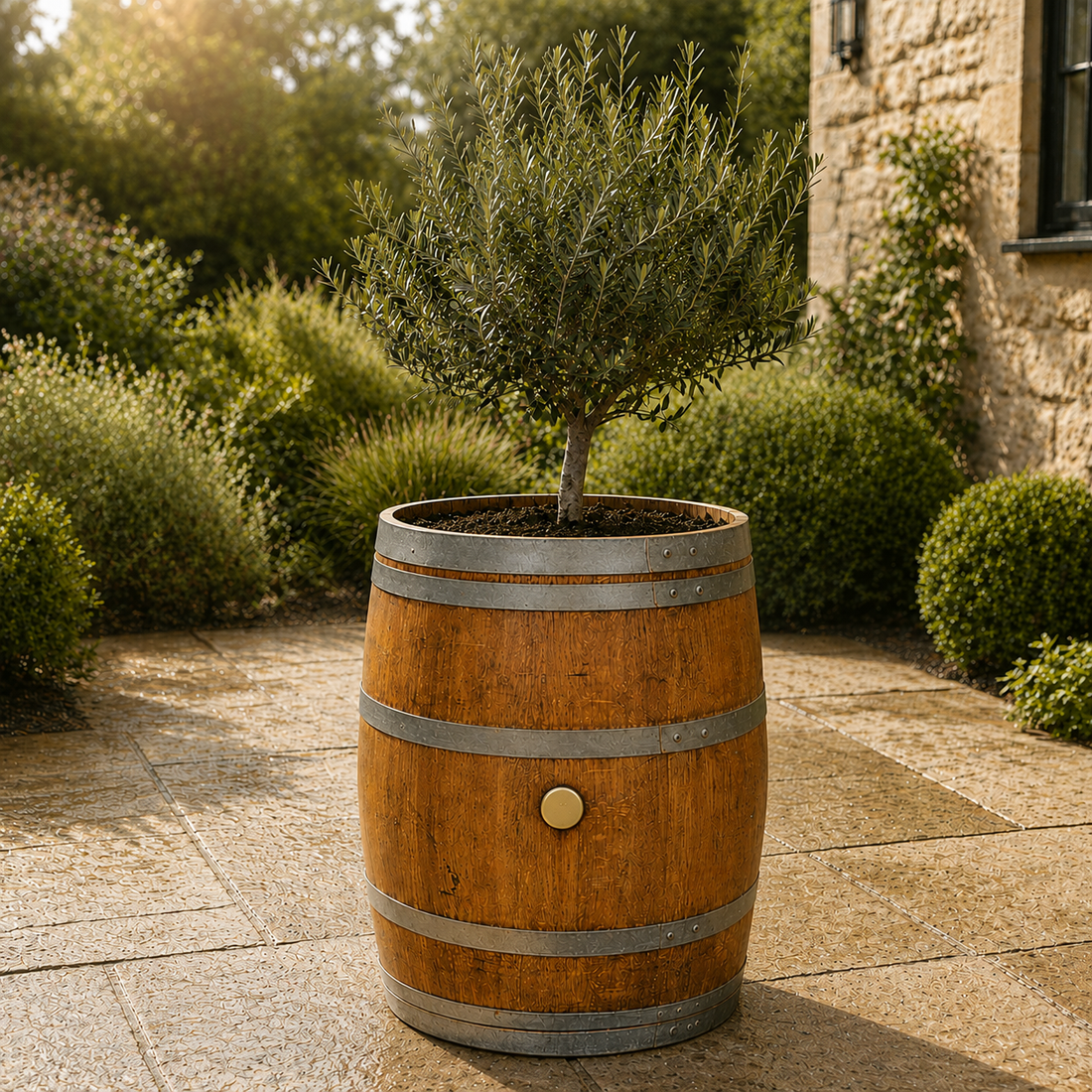 
                      
                        Genuine French Oak Wine Barrel Planters
                      
                    