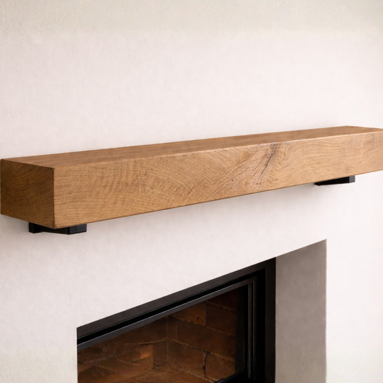 DIY Oak Fireplace Beam – Planed Finish