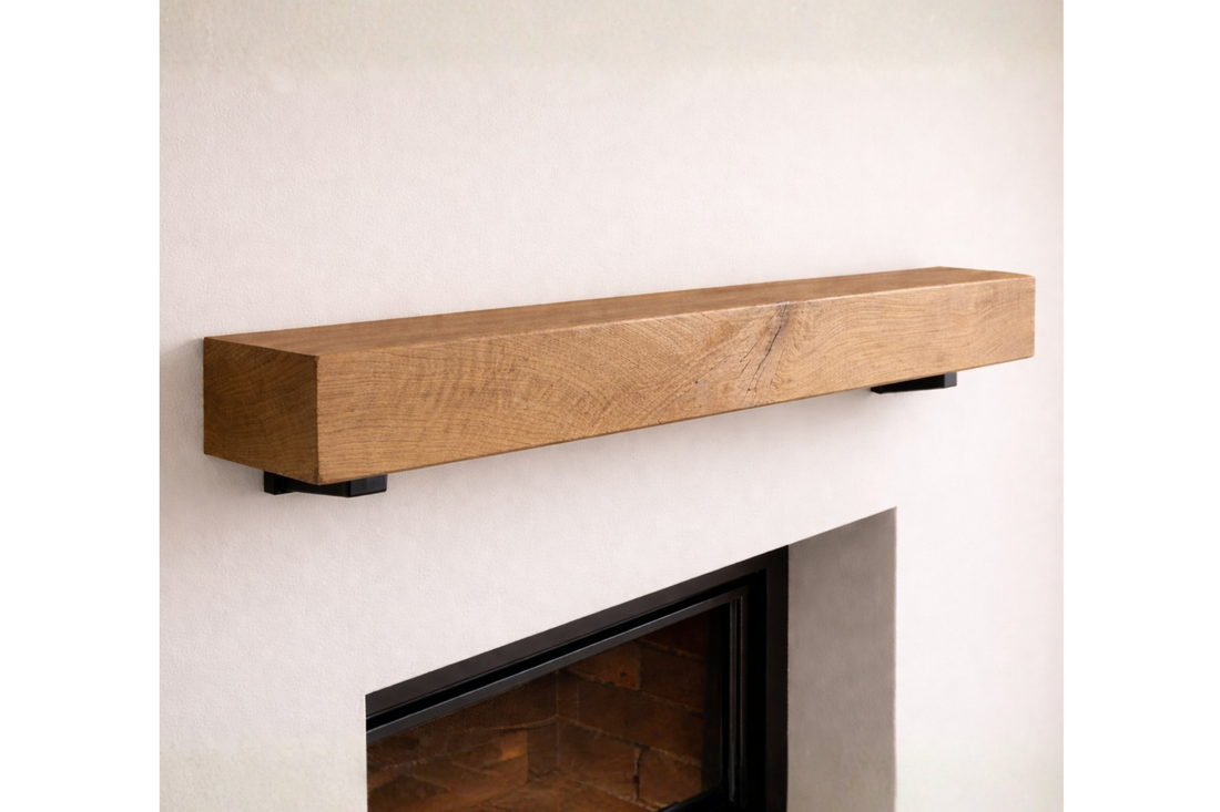 DIY Oak Fireplace Beam – Planed Finish