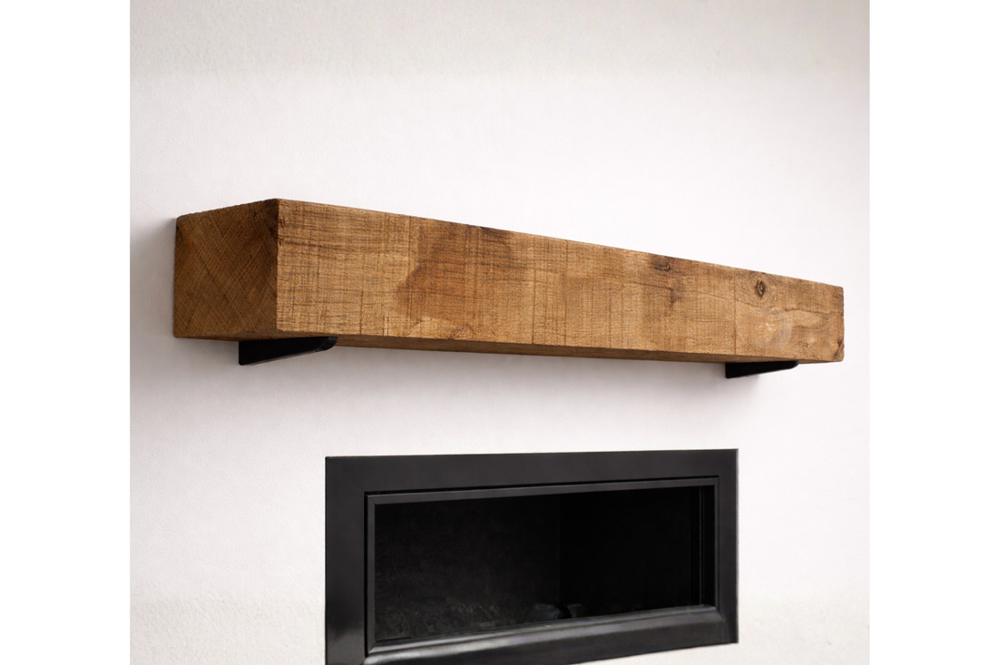 DIY Oak Fireplace Beam – Sawn Finish