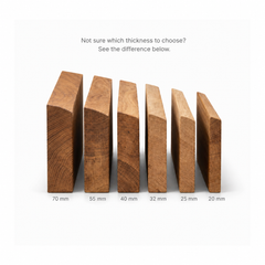 Solid Oak Chopping Board – James Martin Style Butchers Block (Custom Size, Square or Live Waney Edge)