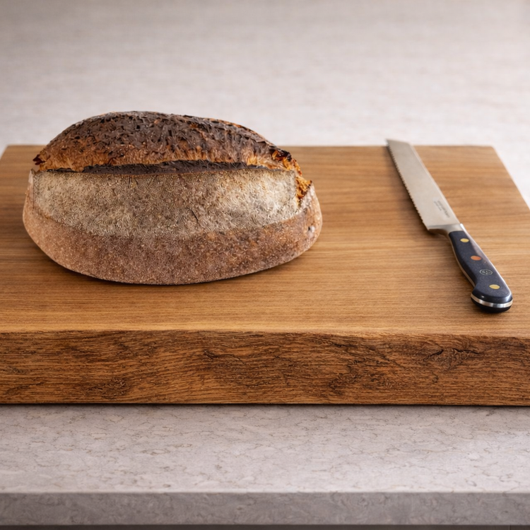 Solid Oak Chopping Board – James Martin Style Butchers Block (Custom Size, Square or Live Waney Edge)
