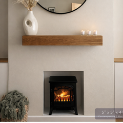 Solid Oak Fireplace Beam – Handcrafted Oak Mantelpiece (UK)