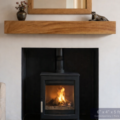 Solid Oak Fireplace Beam – Handcrafted Oak Mantelpiece (UK)