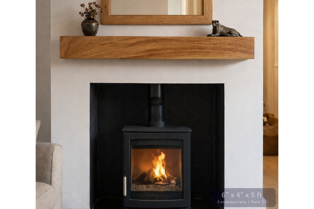 
                      
                        Solid Oak Fireplace Beam – Handcrafted Oak Mantelpiece (UK)
                      
                    