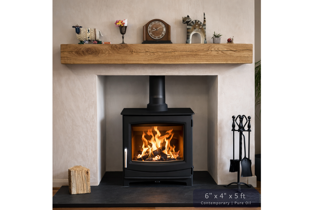 
                      
                        Solid Oak Fireplace Beam – Handcrafted Oak Mantelpiece (UK)
                      
                    