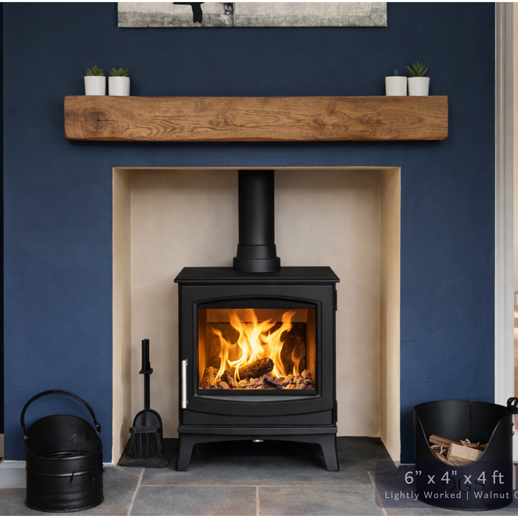Solid Oak Fireplace Beam – Handcrafted Oak Mantelpiece (UK)