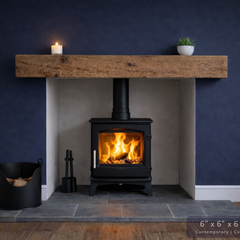 Solid Oak Fireplace Beam – Handcrafted Oak Mantelpiece (UK)