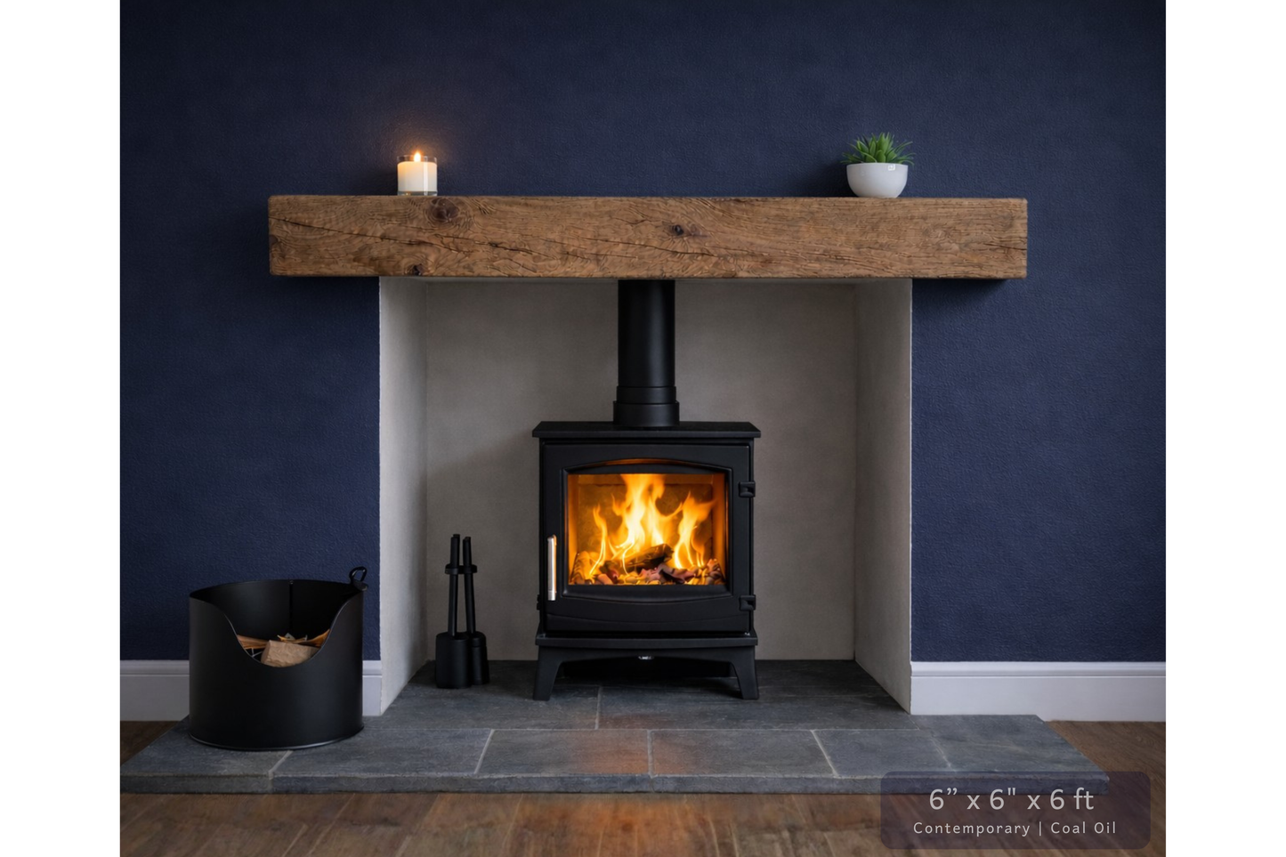 Solid Oak Fireplace Beam – Handcrafted Oak Mantelpiece (UK)