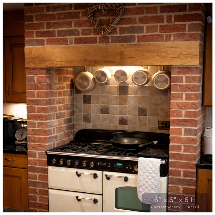 Solid Oak Fireplace Beam – Handcrafted Oak Mantelpiece (UK)