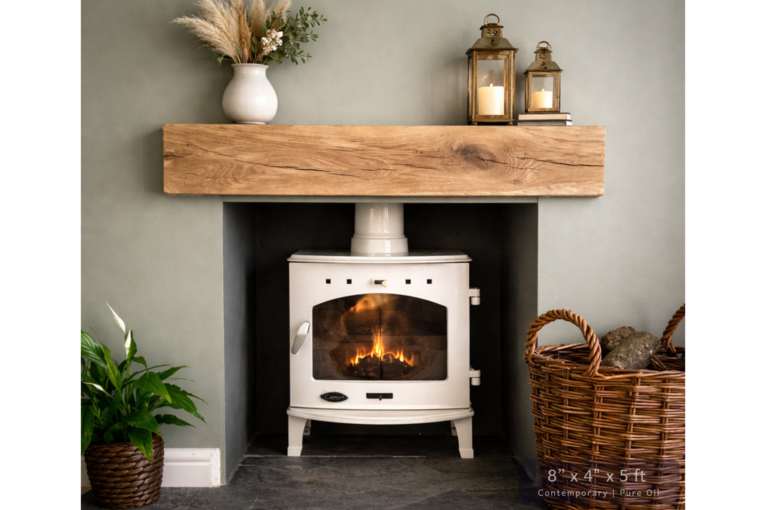 
                      
                        Solid Oak Fireplace Beam – Handcrafted Oak Mantelpiece (UK)
                      
                    