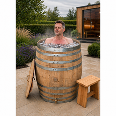 Authentic Oak Barrel Ice Baths – Real Wine & Whisky Barrels for Cold Water Plunge Therapy