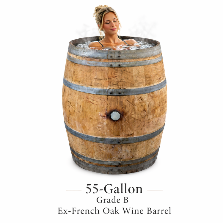 Authentic Oak Barrel Ice Baths – Real Wine & Whisky Barrels for Cold Water Plunge Therapy