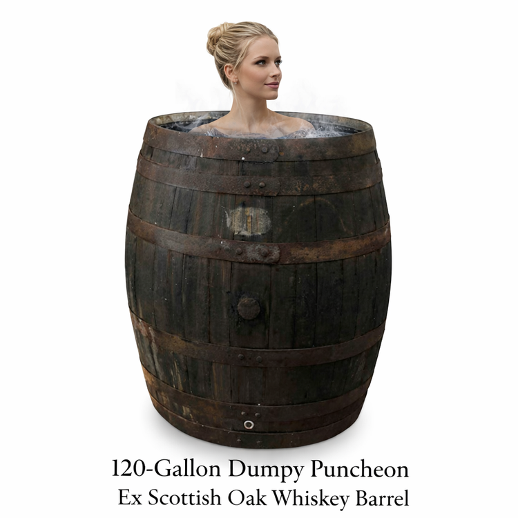 Authentic Oak Barrel Ice Baths – Real Wine & Whisky Barrels for Cold Water Plunge Therapy
