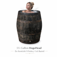 Authentic Oak Barrel Ice Baths – Real Wine & Whisky Barrels for Cold Water Plunge Therapy