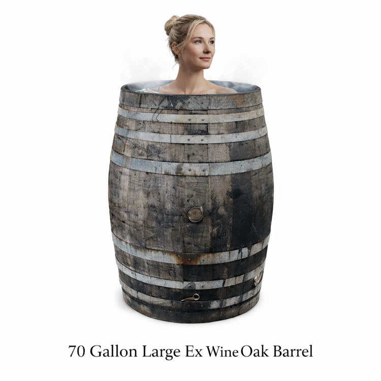 Authentic Oak Barrel Ice Baths – Real Wine & Whisky Barrels for Cold Water Plunge Therapy