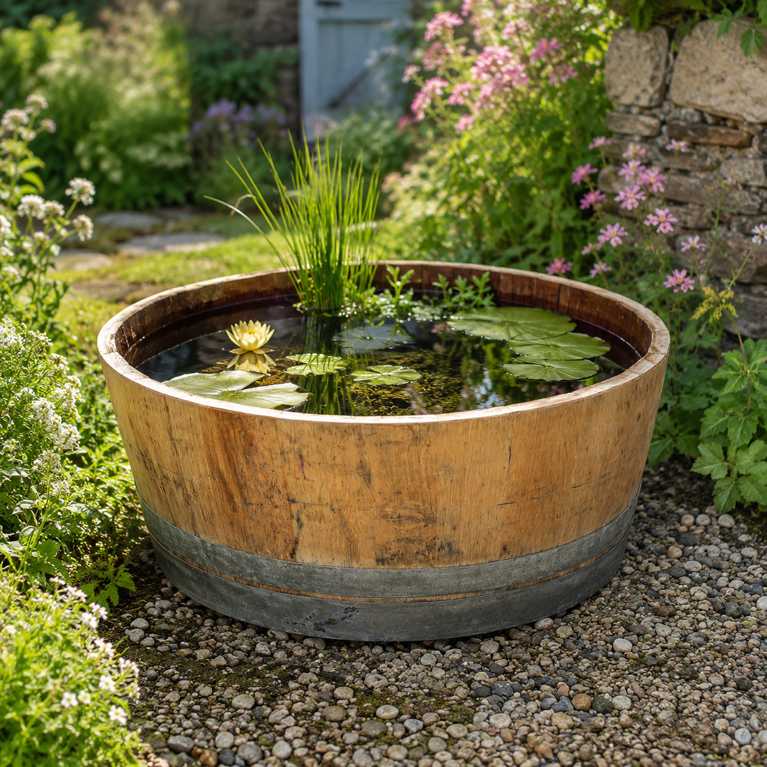 
                      
                        Watertight Oak Barrel Pond & Water Garden Feature
                      
                    