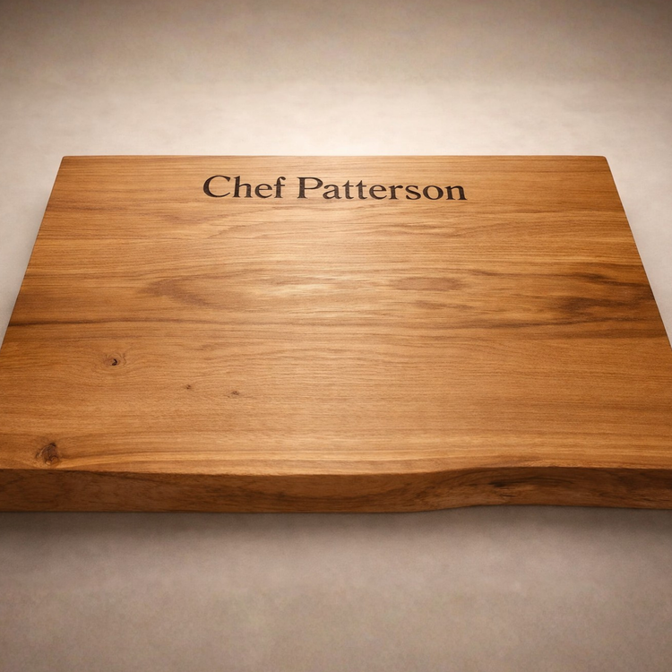 Solid Oak Chopping Board – James Martin Style Butchers Block (Custom Size, Square or Live Waney Edge)