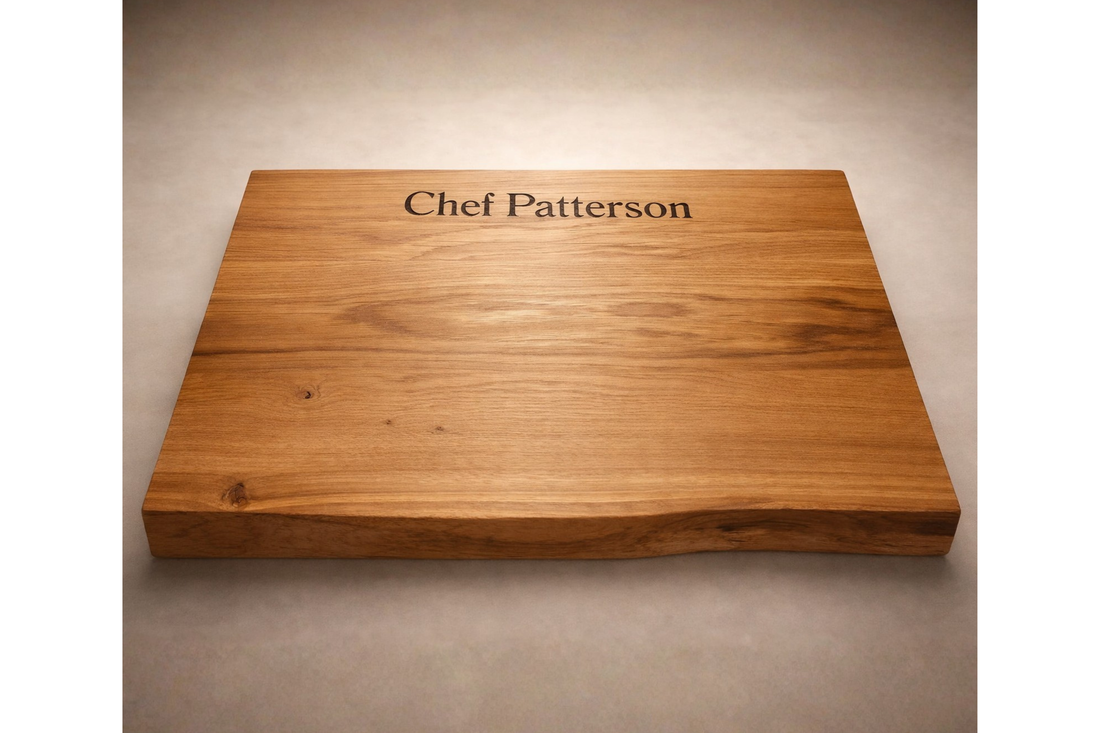 
                      
                        Solid Oak Chopping Board – James Martin Style Butchers Block (Custom Size, Square or Live Waney Edge)
                      
                    