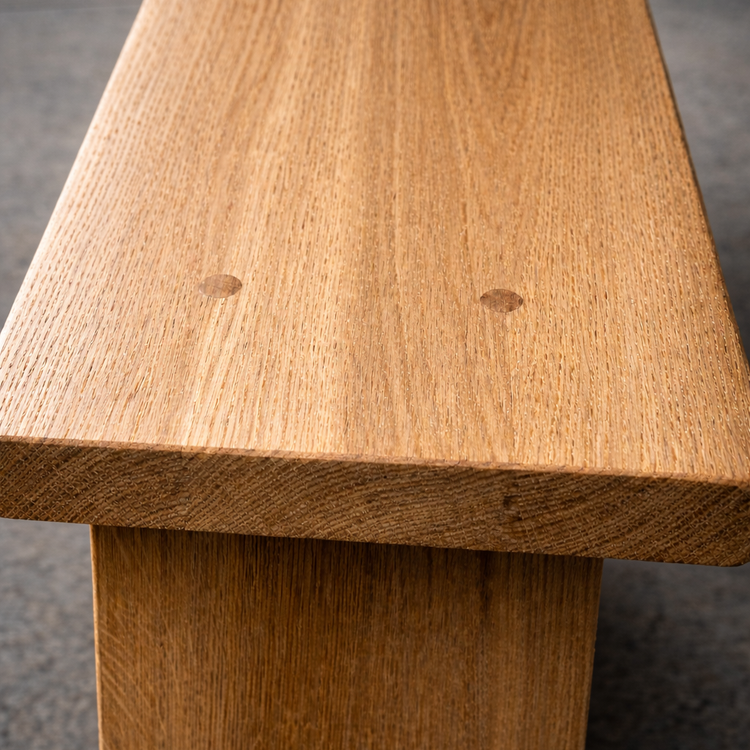 Solid Oak Stool / Bench – Handmade from Prime French Oak