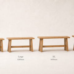 Solid Oak Stool / Bench – Handmade from Prime French Oak