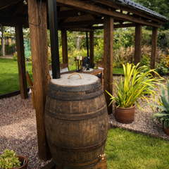 Genuine Solid Oak Whisky Barrel Water Butts