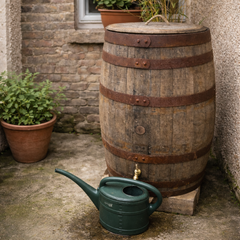 Genuine Solid Oak Whisky Barrel Water Butts
