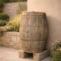Genuine Solid Oak Whisky Barrel Water Butts