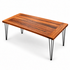 Solid Oak Hairpin Desk – Handmade Oak Office Desk