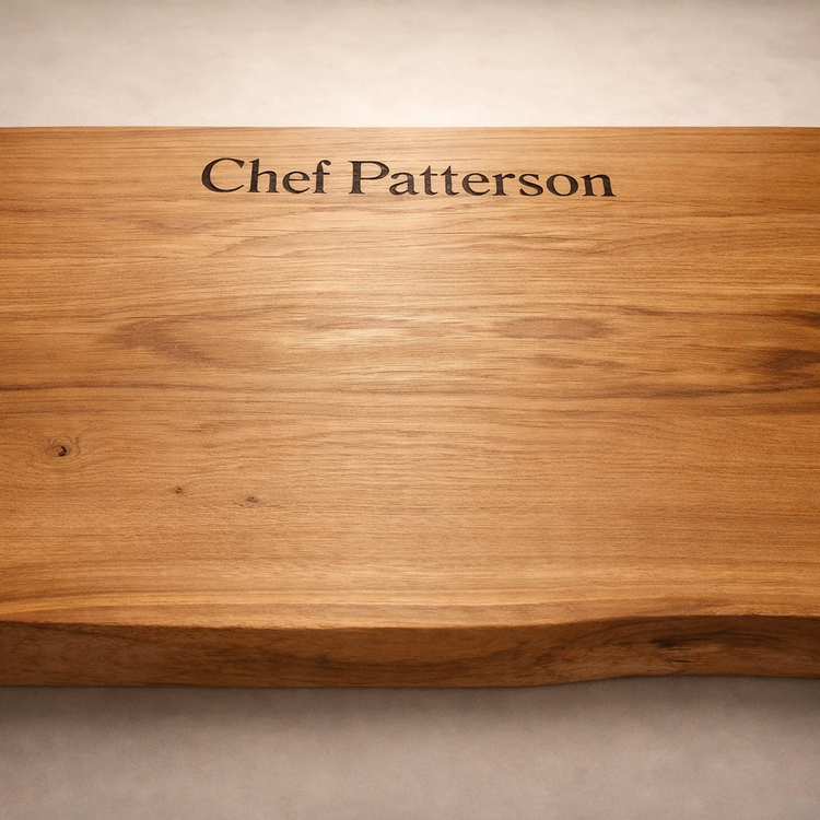 Solid Oak Chopping Board – James Martin Style Butchers Block (Custom Size, Square or Live Waney Edge)