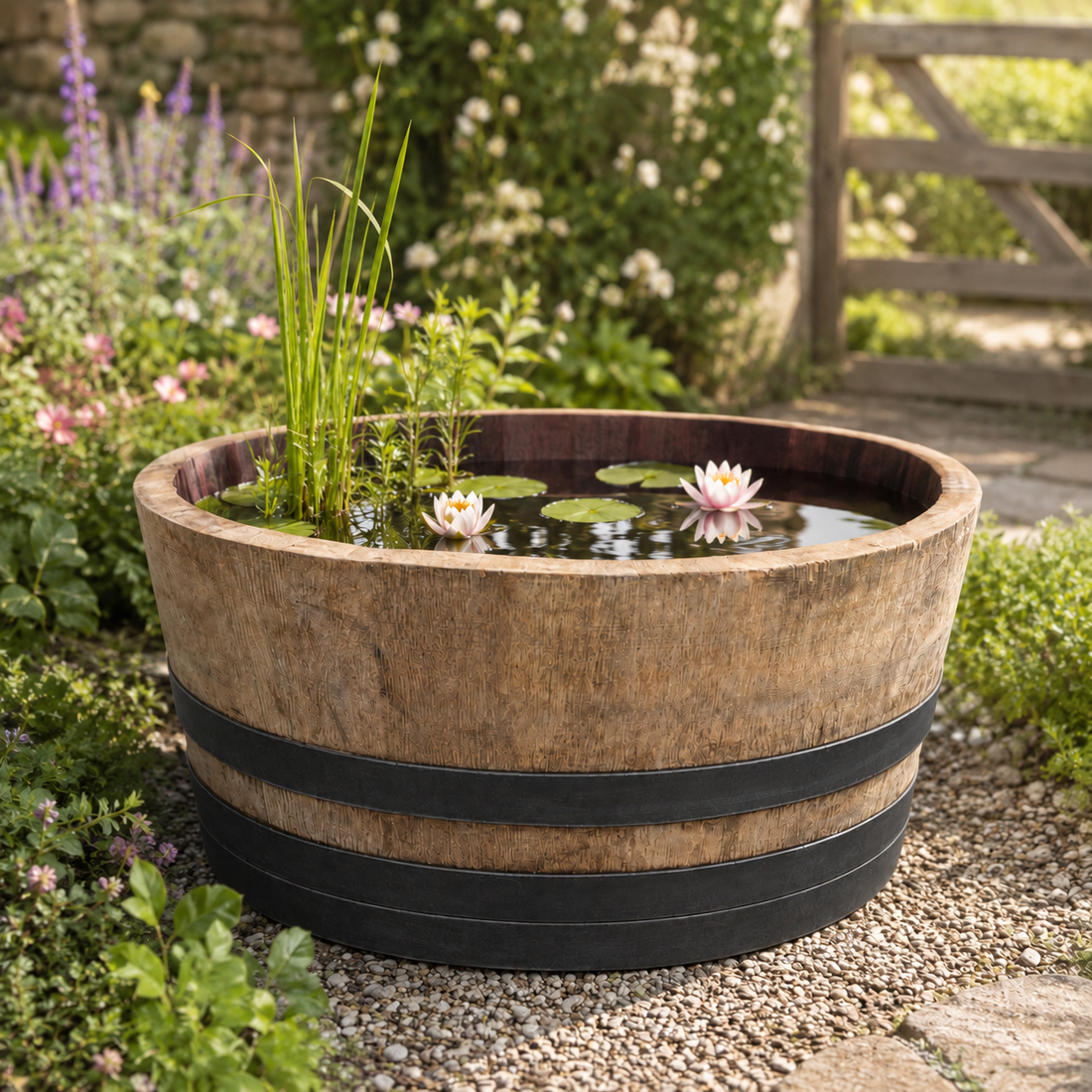 
                      
                        Watertight Oak Barrel Pond & Water Garden Feature
                      
                    